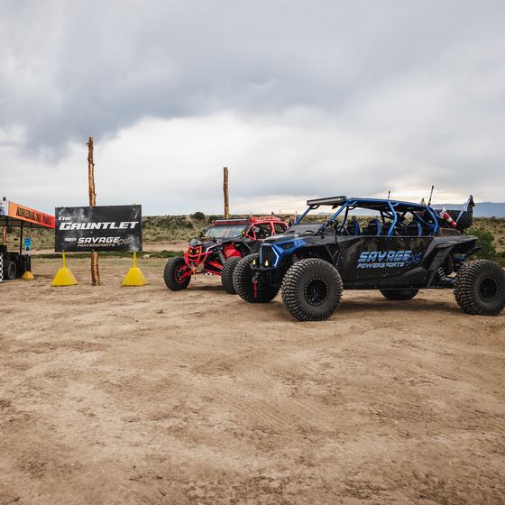 Savage Powersports builds lined up at The Gauntlet